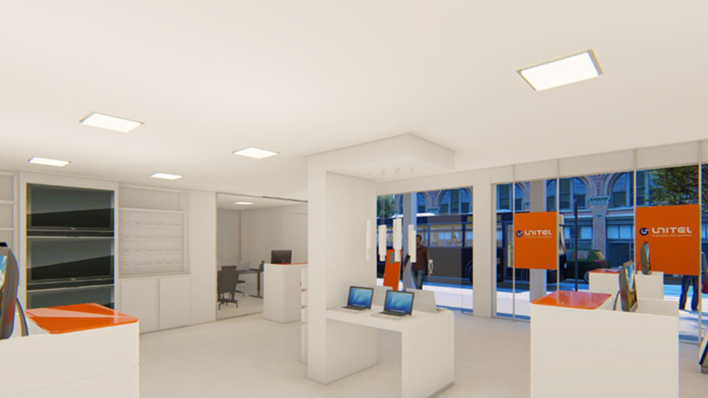 Conceito de loja UNITEL - GWIC / Projetos